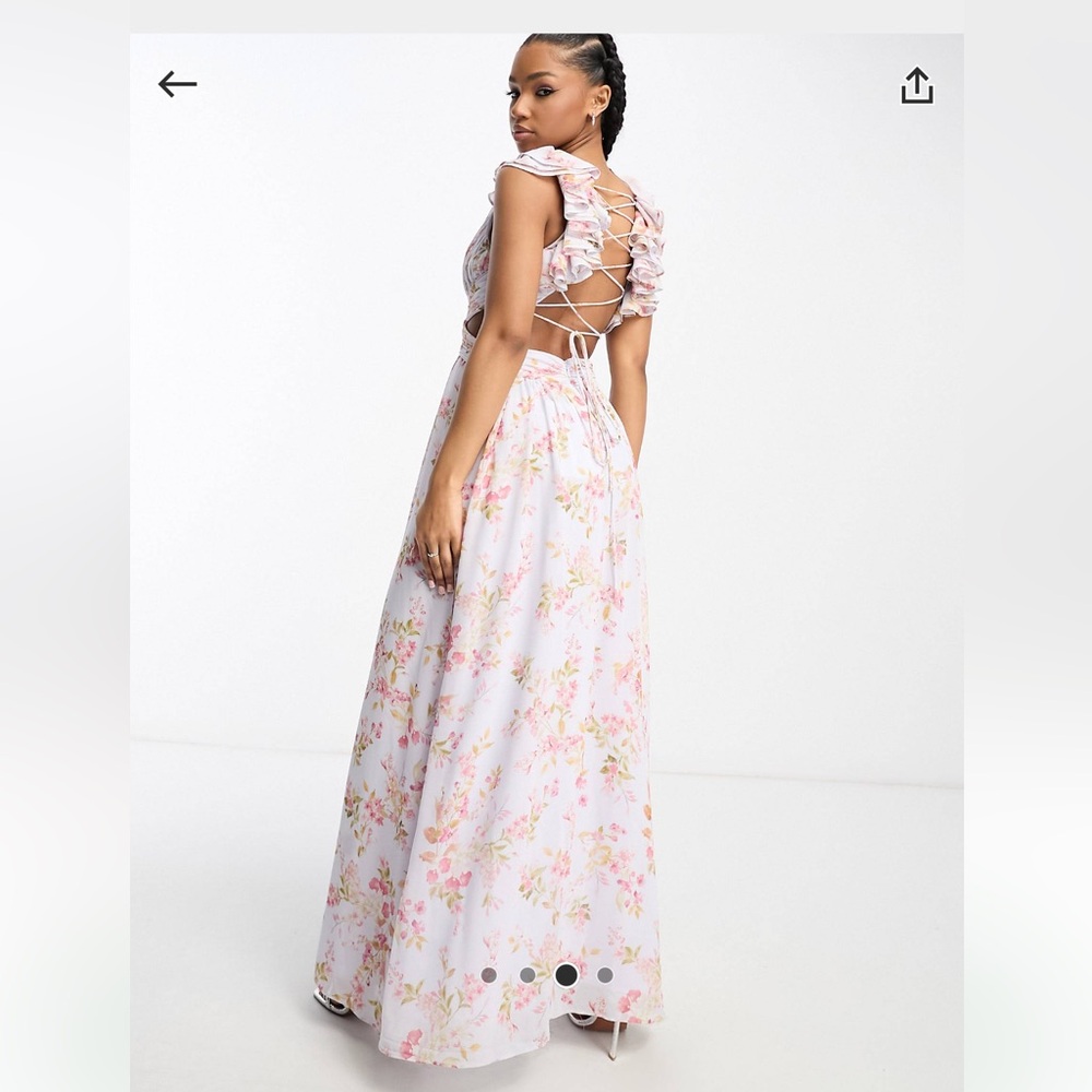 Ruffle Strap Maxi Dress